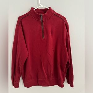 Red Zip-Up Sweater